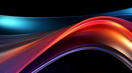 Fototapeta premium digital technology abstract arc rainbow light poster background