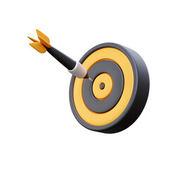 Dart Board 3D Illustration Icon