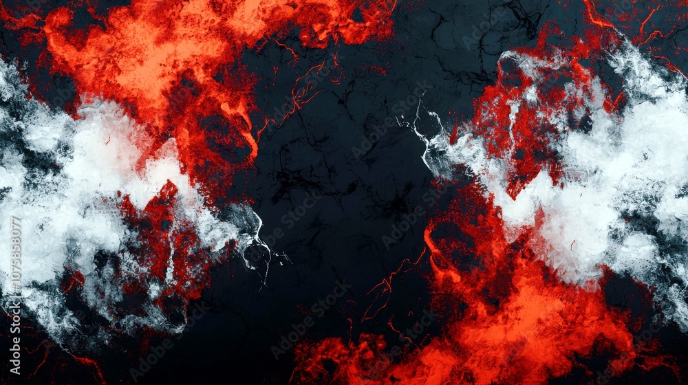 Aufkleber abstract background with red and white swirls over dark surface, evoking energy and motion, ideal fo