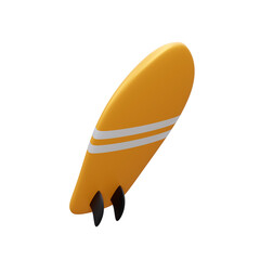 Surf Board 3D Illustration Icon