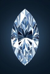 Radiant Marquise Cut Diamond: Exquisite Gem Sparkles, Luxury Stone Brilliance, High-End Jewelry Centerpiece, Engagement Ring Symbol, Wealth and Elegance Icon
