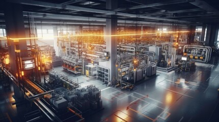 Fototapeta premium Industrial Factory Interior