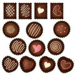 set of chocolate truffle 