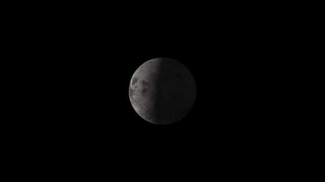 the moon in the space