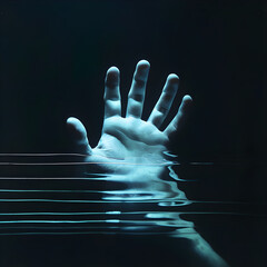 hand coming out of water