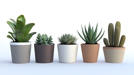 Obraz premium Variety of vibrant green plants in a decorative pot, bringing natural beauty and freshness to indoor or outdoor spaces, ideal for home decor and gardening inspiration.