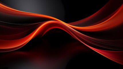 Naklejka premium digital technology red and orange abstract lines poster background