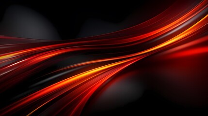 digital technology red and orange abstract lines poster background