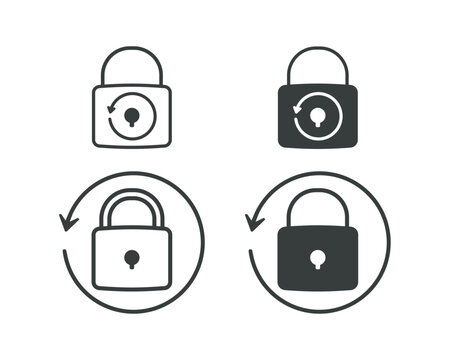 Reset lock password. illustration vector