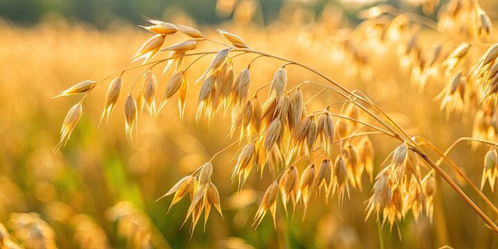 Close up of wild oats plant in a field, wild oats, Avena fatua, plant, field, nature, grass, weed, agriculture, cereal, close up
