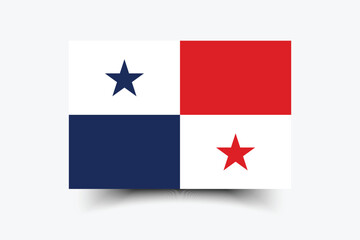 Panama flag official colors and proportion digital vector illustration