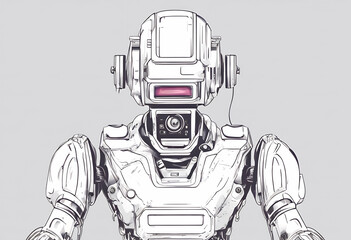 technology infographics mobile cartoon simple application icon bot flat marketing voice symbol outline element templates signs message assistant digital design collection 