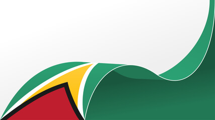 Waving flag of Guyana. background for independence day design