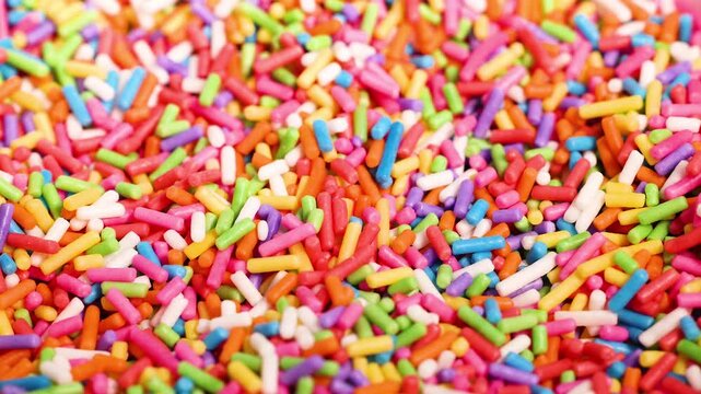 Colorful Sprinkles in Motion