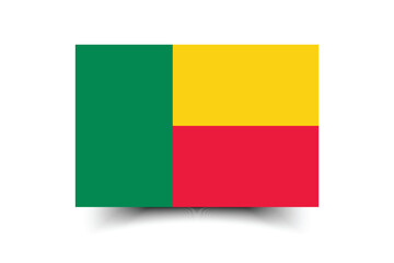 Benin flag official colors and proportion digital vector illustration