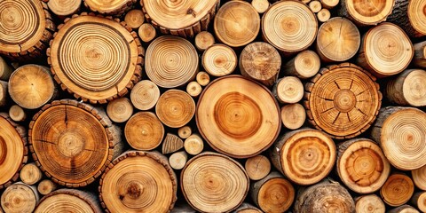 Collection of wood logs with some cut into circles, wood, logs, collection, circles, cut, natural, forest, texture, background