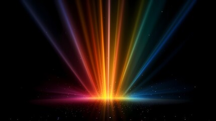 Naklejka premium digital technology rainbow color abstract aurora poster background