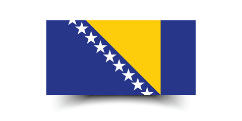 Bosnia and Herzegovina flag official colors and proportion digital vector illustration