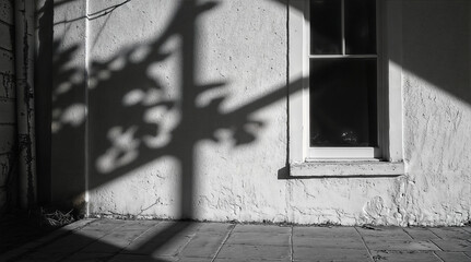 Silhouette in Light and Shadowed Hallway