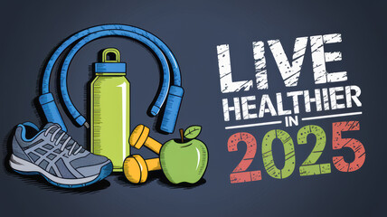 Live Healthier in 2025 Illustration