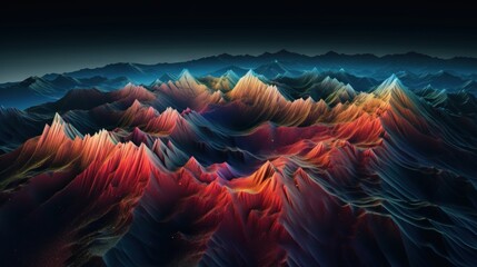 Abstract Mountain Range Digital Art