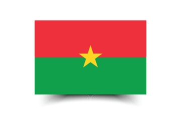 Burkina Faso flag official colors and proportion digital vector illustration