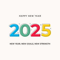 Happy new year 2025. Logo icon 2025.