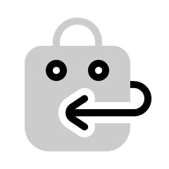 shop returns icon with bulk style, perfect for user interface projects