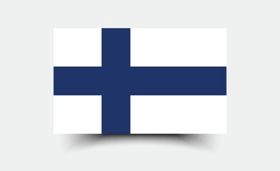 Obraz premium Finland flag official colors and proportion digital vector illustration