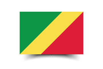 Congo flag official colors and proportion digital vector illustration