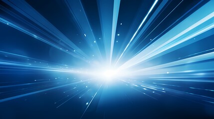 Fototapeta premium digital technology blue luminous rays poster background