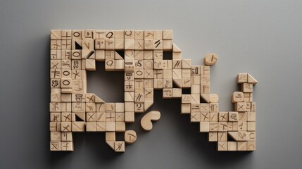 Wooden Blocks with Symbols