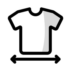 size guide icon with shady style, perfect for user interface projects