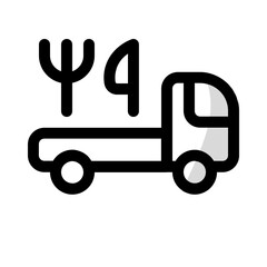 delivery food icon with shady style, perfect for user interface projects