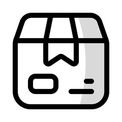 package front side icon with shady style, perfect for user interface projects