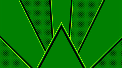 Line geometric background with neon stroke | Abstract popular uses luxury green gradient design with vector shape