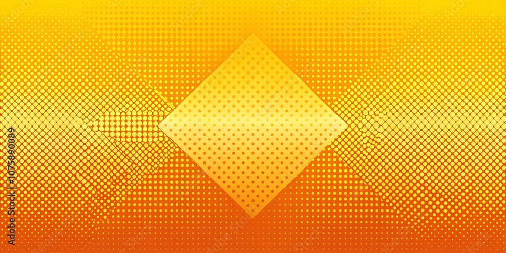Poster modern yellow orange gradient background with geometric halftone pattern for trendy line graphic des