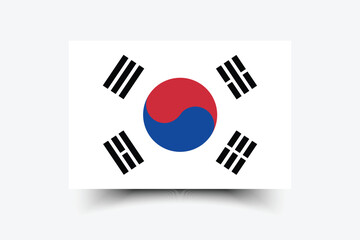 South Korea flag official colors and proportion digital vector illustration