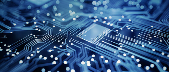 CloseUp Circuit Board Microchip Technology Design