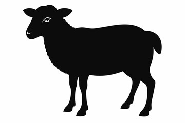 Silhouette of sheep, sheep icon, Sheep silhouette isolated on white background. Vector illustration,Sheep. Sheep silhouette isolated on white background. Vector illustration.