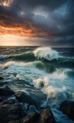 sea waves illustration