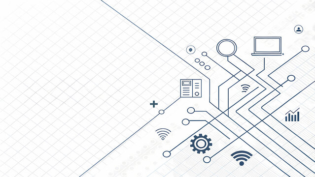 Blueprint of digital circuit board design for engineering project