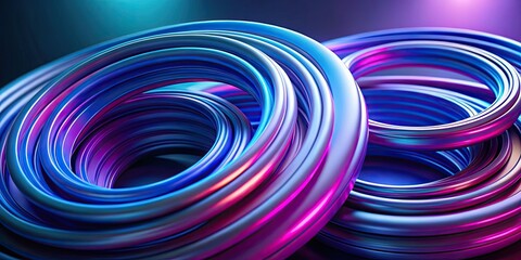 abstract render of blue and purple colored rings , abstract,render, design, background,circle, round, geometric, pattern