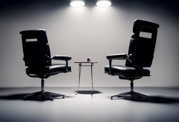 design media orange studio copyspace interview lighting wide grooved recording voice colours stream speech microphone broadcast discussion live speaker conversations room mic set banner broadcasting s