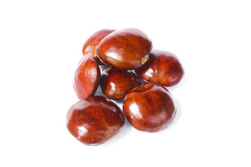 Dogfruit (Archidendron pauciflorum) an Indonesia commonly called djenkol, jengkol or jering isolated on white background. Food Ingredients