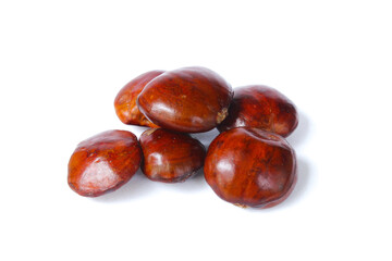 Dogfruit (Archidendron pauciflorum) an Indonesia commonly called djenkol, jengkol or jering isolated on white background. Food Ingredients