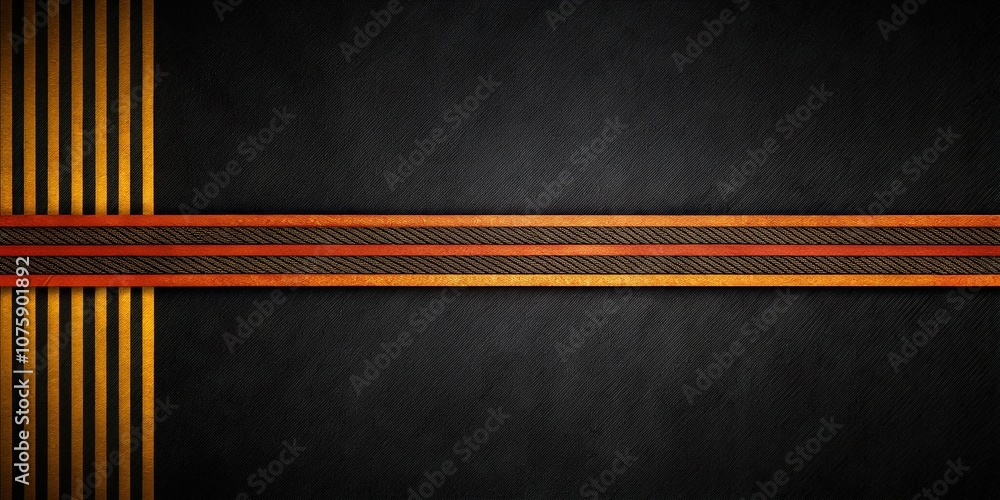 Poster striking black background with stripes creating visual depth and contrast for creative projects and 
