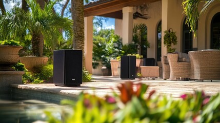 Outdoor Speakers by the Pool