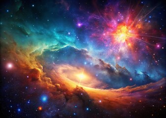 Stunning Nebula in Deep Space with Vibrant Colors and Cosmic Dust, Ideal for Backgrounds and Illustrations in Astronomy and Science Fiction Themes