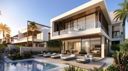 Fototapeta premium Modern Luxury Villa with Pool